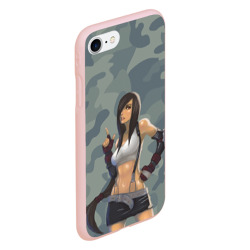 Чехол для iPhone 7/8 матовый Военная девушка Тифа Локхарт - Final Fantasy - фото 2