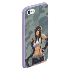 Чехол для iPhone 5/5S матовый Военная девушка Тифа Локхарт - Final Fantasy - фото 2