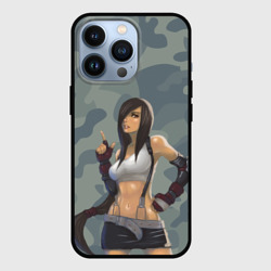 Чехол для iPhone 13 Pro Военная девушка Тифа Локхарт - Final Fantasy