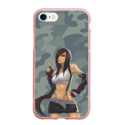 Чехол для iPhone 7/8 матовый Военная девушка Тифа Локхарт - Final Fantasy