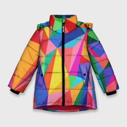 Зимняя куртка для девочек 3D Радуга