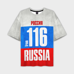 Мужская футболка oversize 3D Russia from 116 region