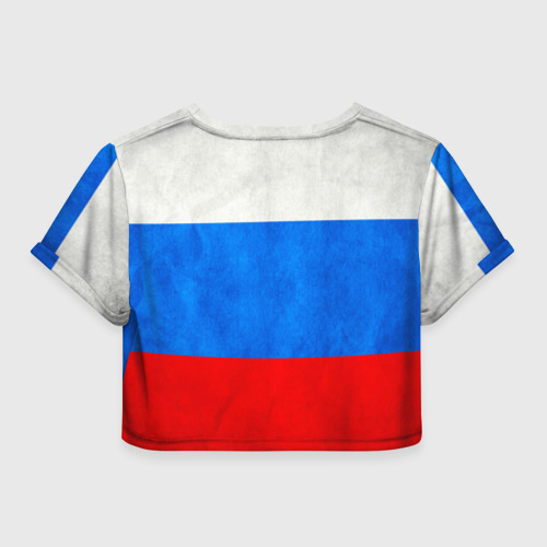 Женская футболка Crop-top 3D Russia from 116 region, цвет 3D печать - фото 2