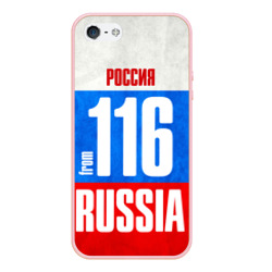 Чехол для iPhone 5/5S матовый Russia from 116 region