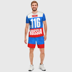 Мужской костюм с шортами 3D Russia from 116 region - фото 2