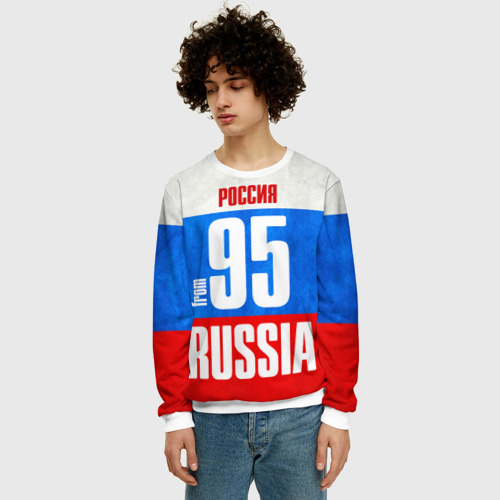 Мужской свитшот 3D Russia (from 95), цвет белый - фото 3
