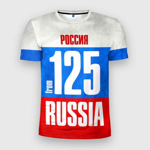 Мужская футболка 3D Slim Russia (from 125), цвет 3D печать