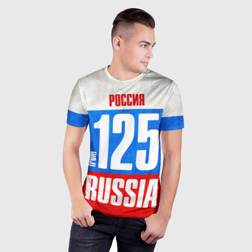 Мужская футболка 3D Slim Russia (from 125), цвет 3D печать - фото 3