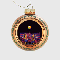 Стеклянный ёлочный шар ФК Барселона