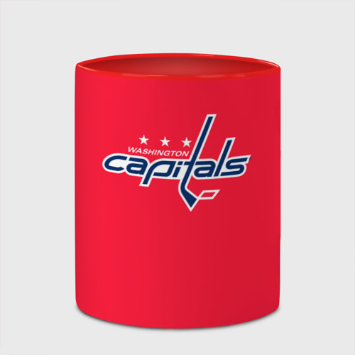 Кружка с полной запечаткой Washington Capitals Ovechkin, цвет белый + красный - фото 4