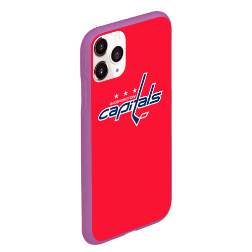 Чехол для iPhone 11 Pro Max матовый Washington Capitals Ovechkin, цвет фиолетовый - фото 3