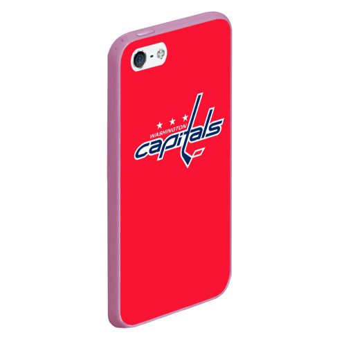 Чехол для iPhone 5/5S матовый Washington Capitals Ovechkin, цвет розовый - фото 3