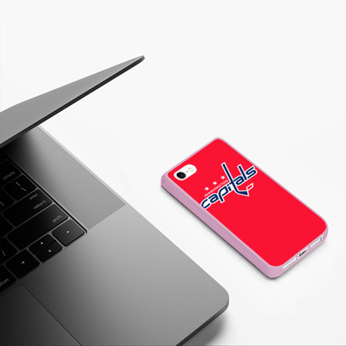 Чехол для iPhone 5/5S матовый Washington Capitals Ovechkin, цвет розовый - фото 5