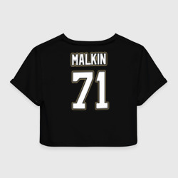 Женская футболка Crop-top 3D Pittsburgh Penguins Malkin