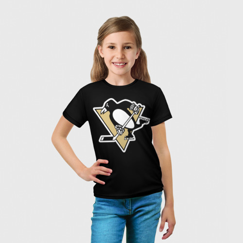 Детская футболка 3D Pittsburgh Penguins Malkin, цвет 3D печать - фото 5