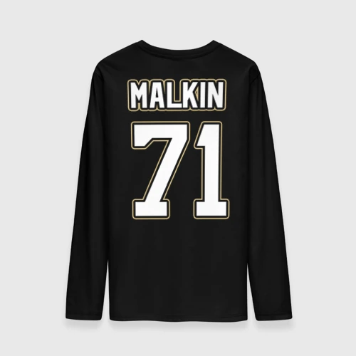 Мужской лонгслив 3D Pittsburgh Penguins Malkin