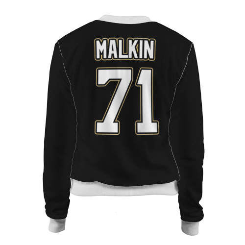 Женский бомбер 3D Pittsburgh Penguins Malkin, цвет белый - фото 2