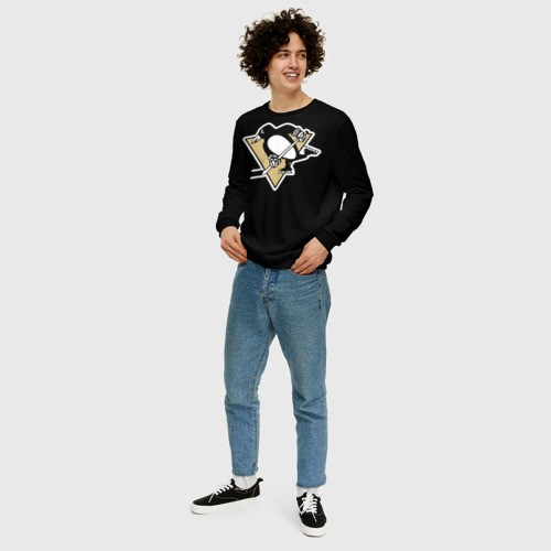 Мужской свитшот 3D Pittsburgh Penguins Malkin, цвет черный - фото 5