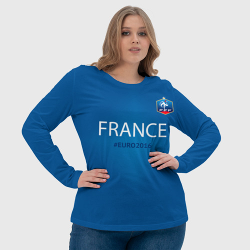 Женский лонгслив 3D с принтом Сборная Франции 2016, фото #4