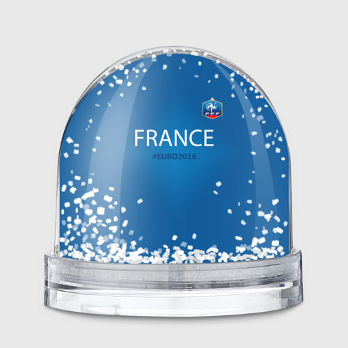 Игрушка Снежный шар с принтом Сборная Франции 2016, вид спереди №1