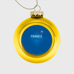 Сборная Франции 2016 – Стеклянный ёлочный шар с принтом купить