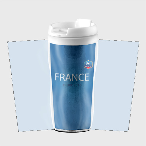 Термокружка-непроливайка Сборная Франции 2016, цвет белый - фото 2