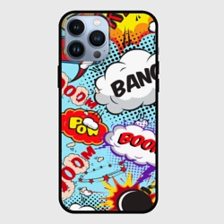 Чехол для iPhone 13 Pro Max Звуки битвы в комиксах