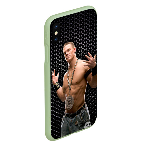 Чехол для iPhone XS Max матовый John Cena, цвет салатовый - фото 3