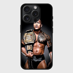 Чехол силиконовый для Apple iPhone 15 Pro Мax матовый Dwayne Johnson
