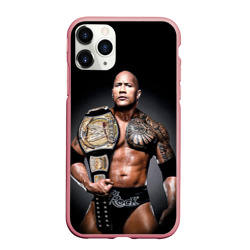 Чехол для iPhone 11 Pro Max матовый Dwayne Johnson