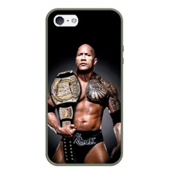 Чехол для iPhone 5/5S матовый Dwayne Johnson