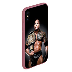 Чехол для iPhone XS Max матовый Dwayne Johnson - фото 2