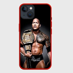 Чехол для iPhone 14 Dwayne Johnson с поясом чемпиона