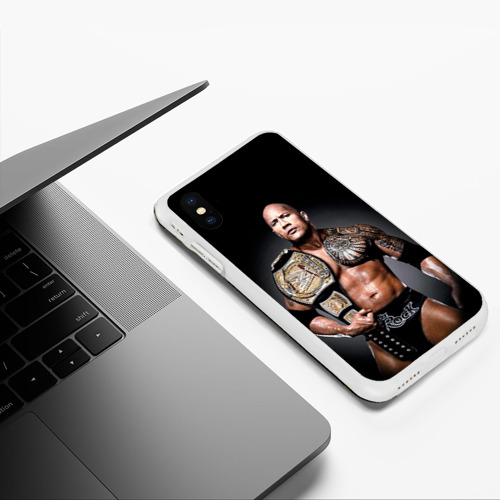 Чехол для iPhone XS Max матовый Dwayne Johnson - фото 5