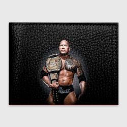 Обложка для студенческого билета Dwayne Johnson с поясом чемпиона