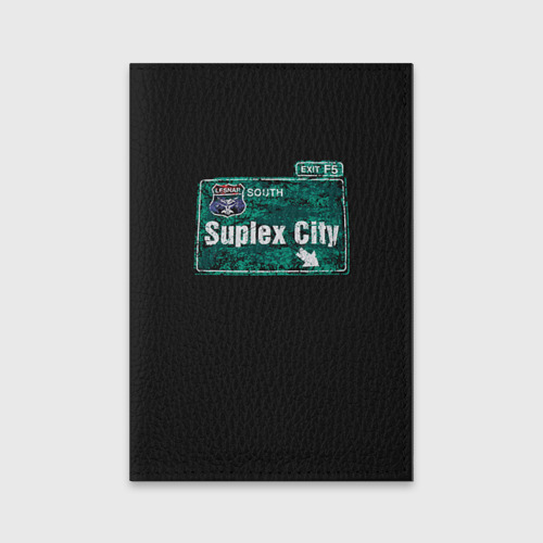 Обложка для паспорта матовая кожа Suplex city, цвет черный