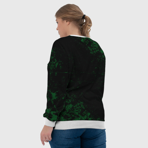 Женский свитшот 3D Тоторо зеленый, цвет 3D печать - фото 7
