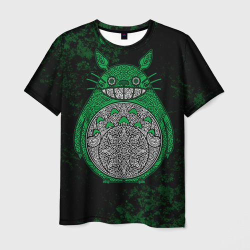 Мужская футболка 3D Тоторо зеленый