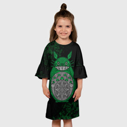 Детское платье 3D Тоторо зеленый - фото 2