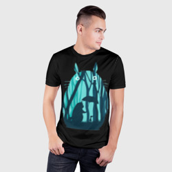Мужская футболка 3D Slim Тоторо Лесной болван - фото 2