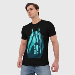 Мужская футболка 3D Тоторо Лесной болван - фото 2