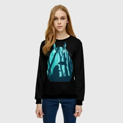 Женский свитшот 3D Тоторо Лесной болван - фото 2