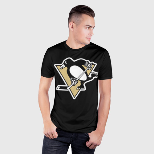 Мужская футболка 3D Slim Pittsburgh Penguins Crosby, цвет 3D печать - фото 3