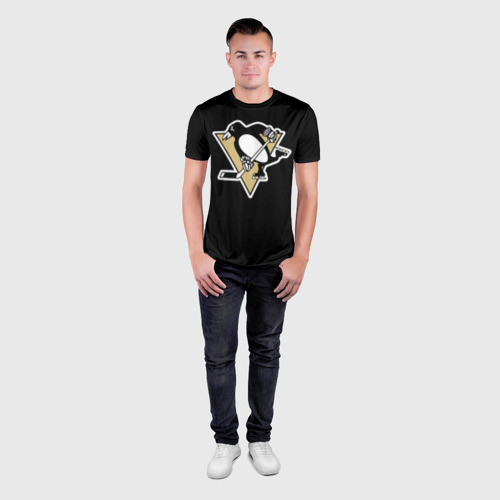 Мужская футболка 3D Slim Pittsburgh Penguins Crosby, цвет 3D печать - фото 4