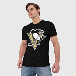 Мужская футболка 3D Pittsburgh Penguins Crosby - фото 2