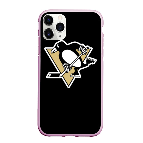 Чехол для iPhone 11 Pro Max матовый с принтом Pittsburgh Penguins Crosby, вид спереди #2