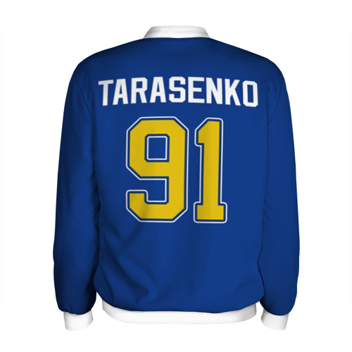 Мужской бомбер 3D Saint louis blues Tarasenko 91, цвет белый - фото 2