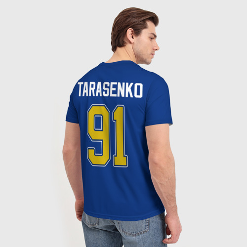 Мужская футболка 3D Saint louis blues Tarasenko 91, цвет 3D печать - фото 4