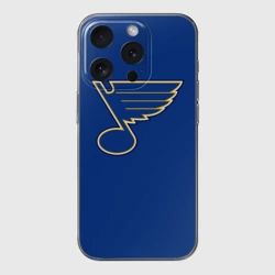 Чехол для iPhone 15 Pro силиконовый с защитой камеры Saint louis blues Tarasenko 91