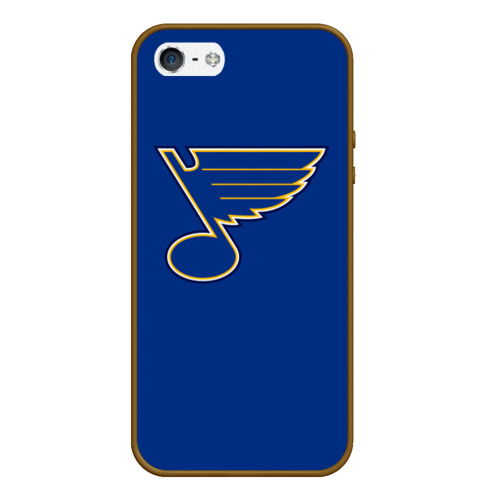 Чехол для iPhone 5/5S матовый Saint louis blues Tarasenko 91, цвет коричневый